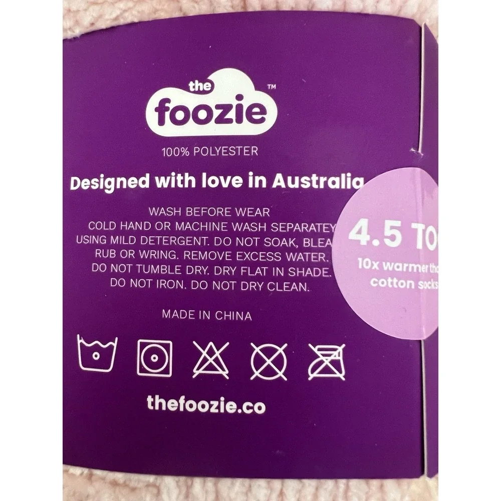 The Foozie Socks - 4.5 TOG 10x‎ Warmer Than Cotton Socks Light Pink White New